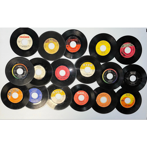 Lot of 17 Vintage Assorted Bundle Multi-color 45 RPM Vinyl Records Untested 7 in - Picture 2 of 9